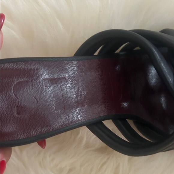 Women STAUD Black Strappy Heels Sz 36 1/2